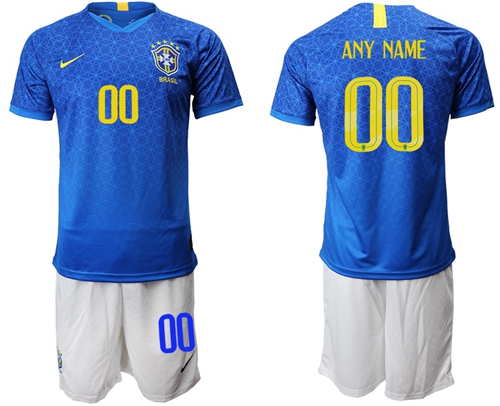 Brazil Personalized Blue Soccer Country Jersey